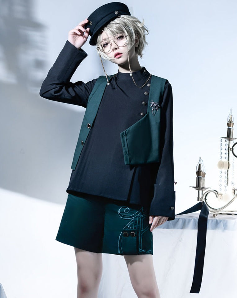 Prince Lolita English Style Dark Green Vest