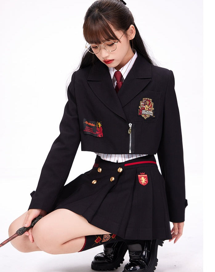 【予約販売】ホグワーツ魔法魔術学校 ダブルボタン プリーツミニスカート
