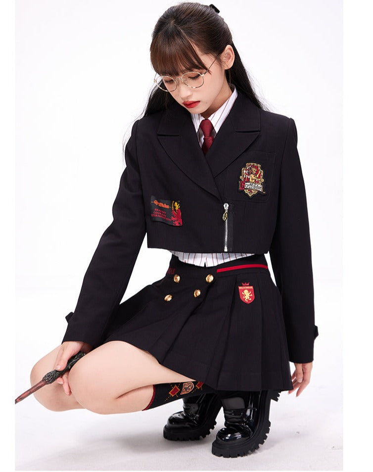 Hogwarts School of Witchcraft and Wizardry Zip Up Short Sailor Jacket