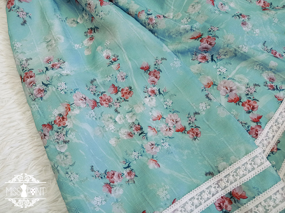 【予約販売】花海棠のフロントリボンクラシカルジャンパースカート