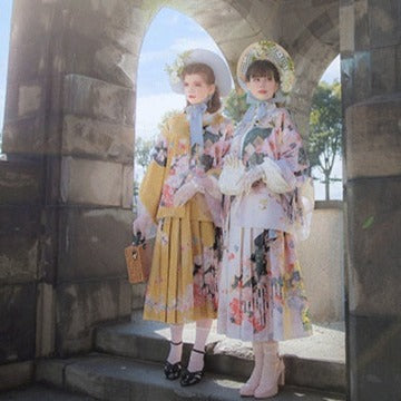 和ロリ苔桃の花咲くエレガント羽織