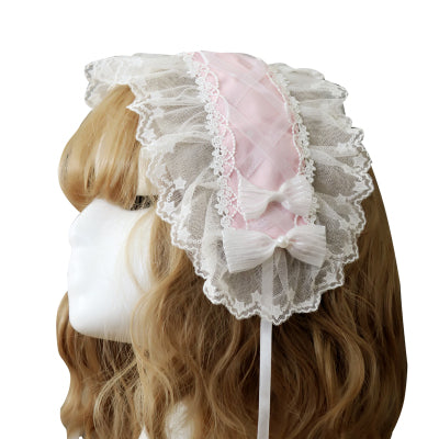 Pastel color design lace headdress