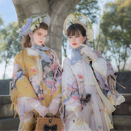 和ロリ苔桃の花咲くエレガント羽織