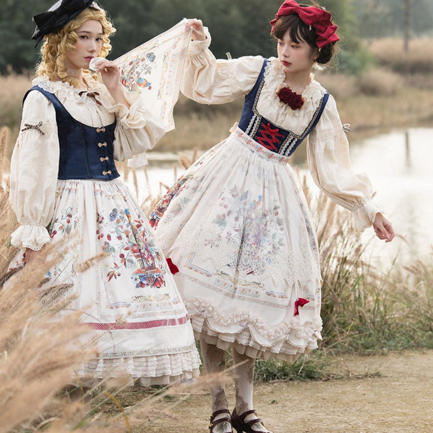 [Pre-order] Bavarian Girl Country-style Jumper Skirt [Long Type]