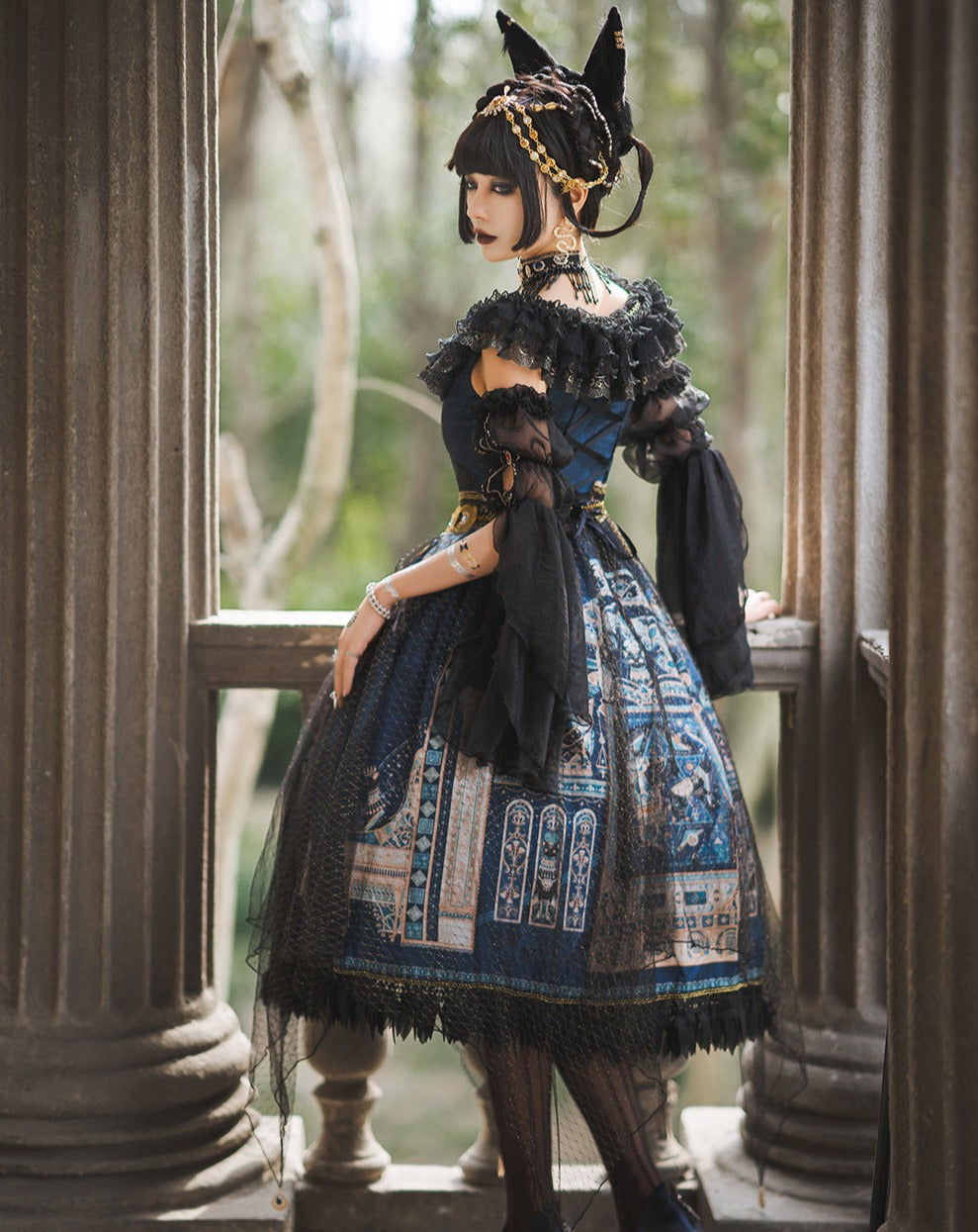 【予約販売】Twilight エジプト風ロリィタフリルジャンパースカート