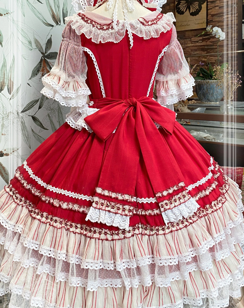 フリルとリボンのストロベリープリンセスドレス 全4色