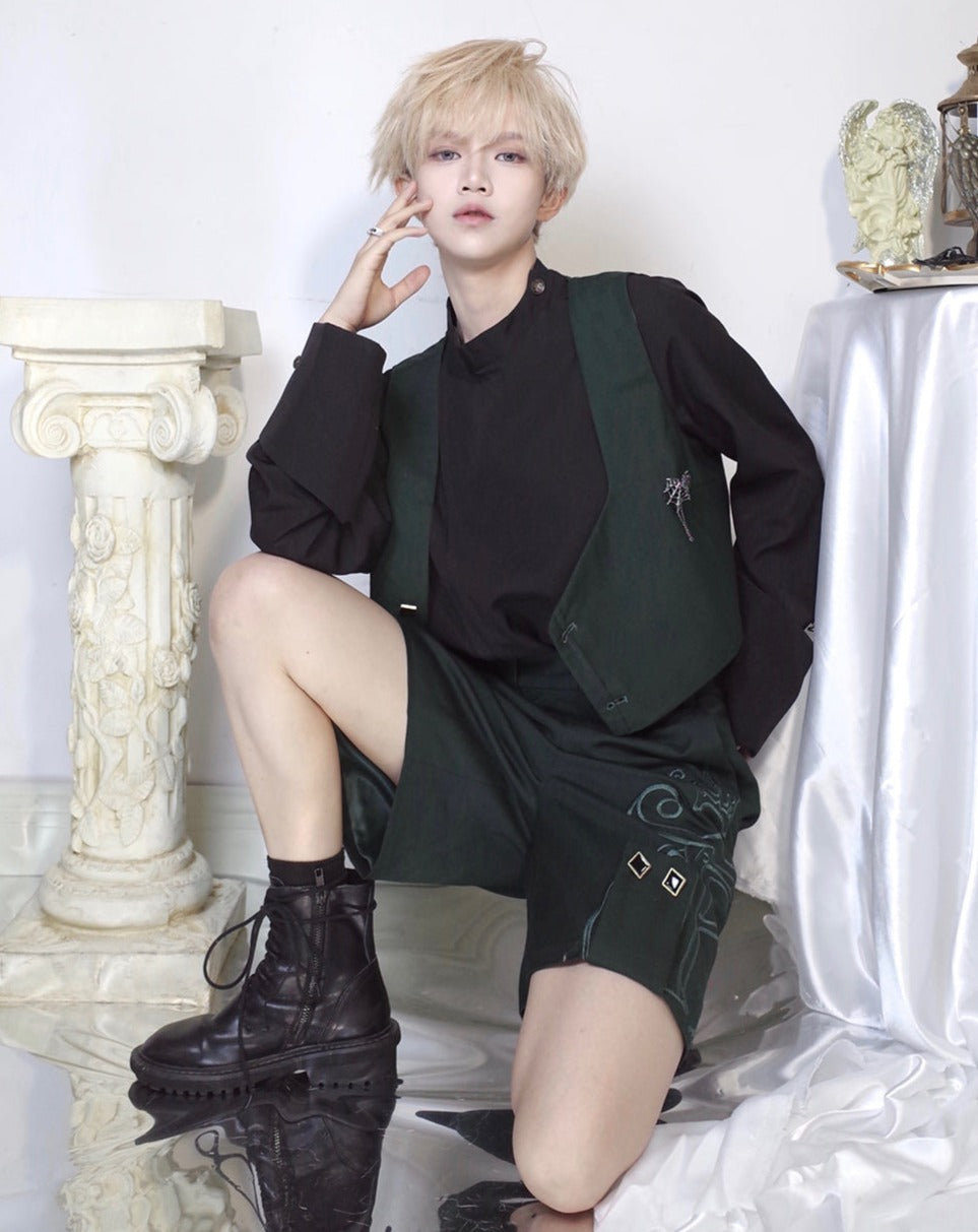 Prince Lolita British Style Dark Green Short Pants