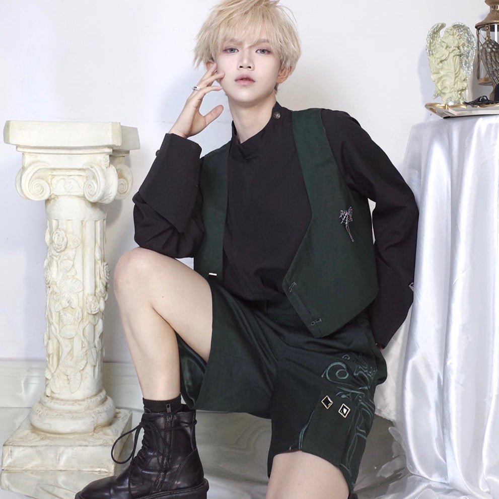 Prince Lolita English Style Dark Green Vest