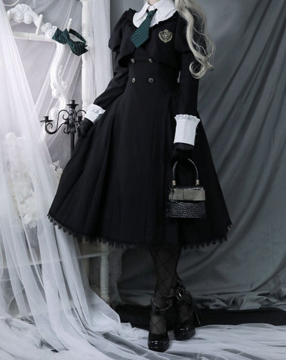 【予約販売】制服風 フェイクレイヤードワンピース