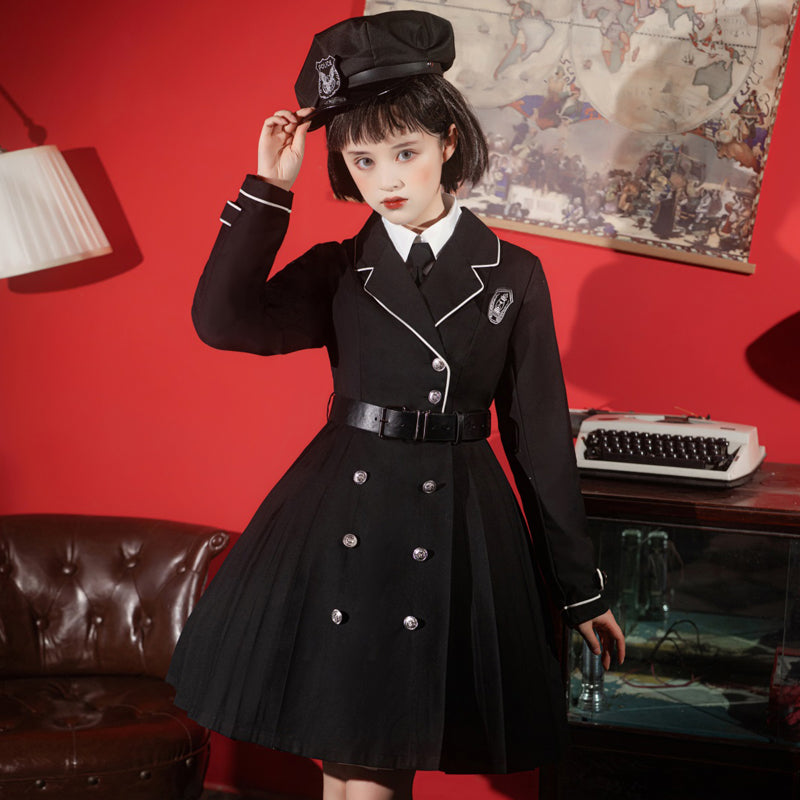 ミリタリーロリィタ 制服風メタルボタンワンピース
