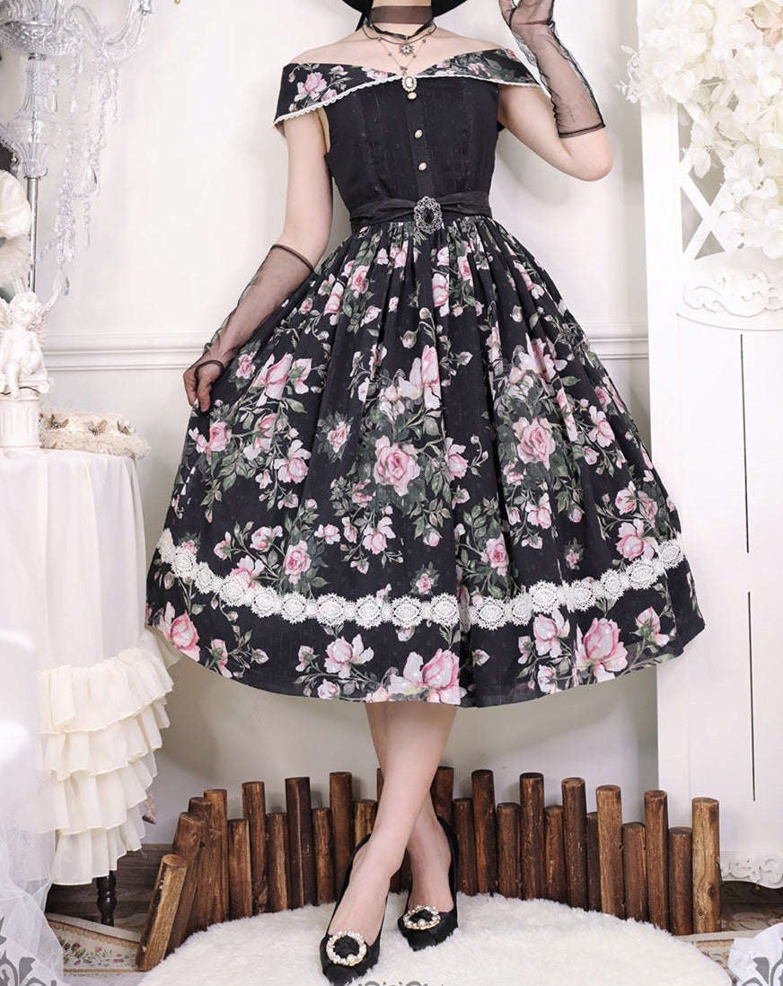 【予約販売】Rose Garden 2WAYデザインネック クラロリ ジャンパースカート