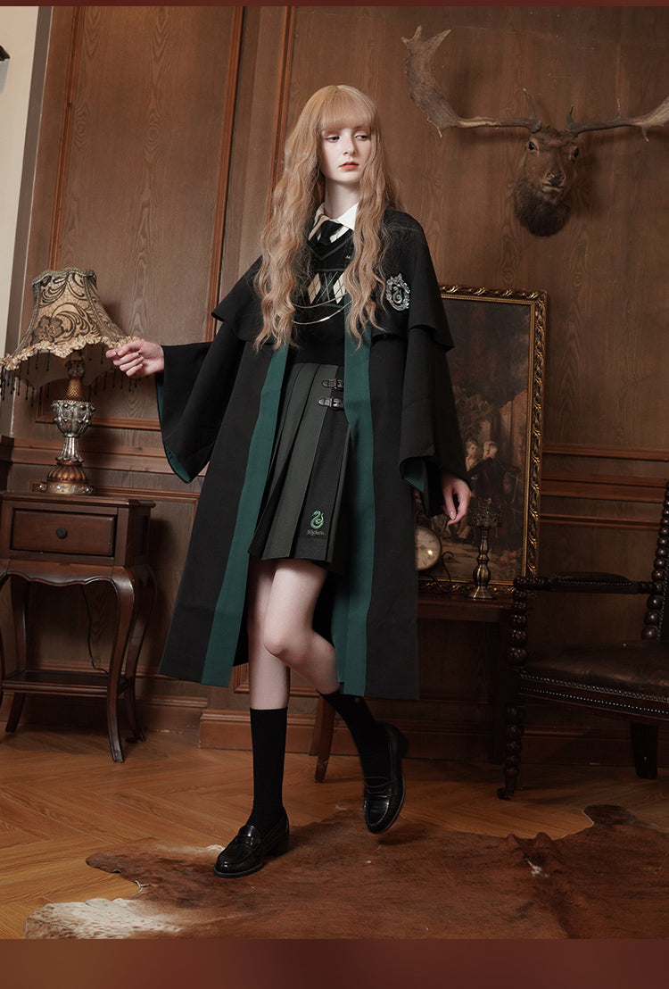 Hogwarts School of Witchcraft and Wizardry Leather Buckle Pleated Skirt