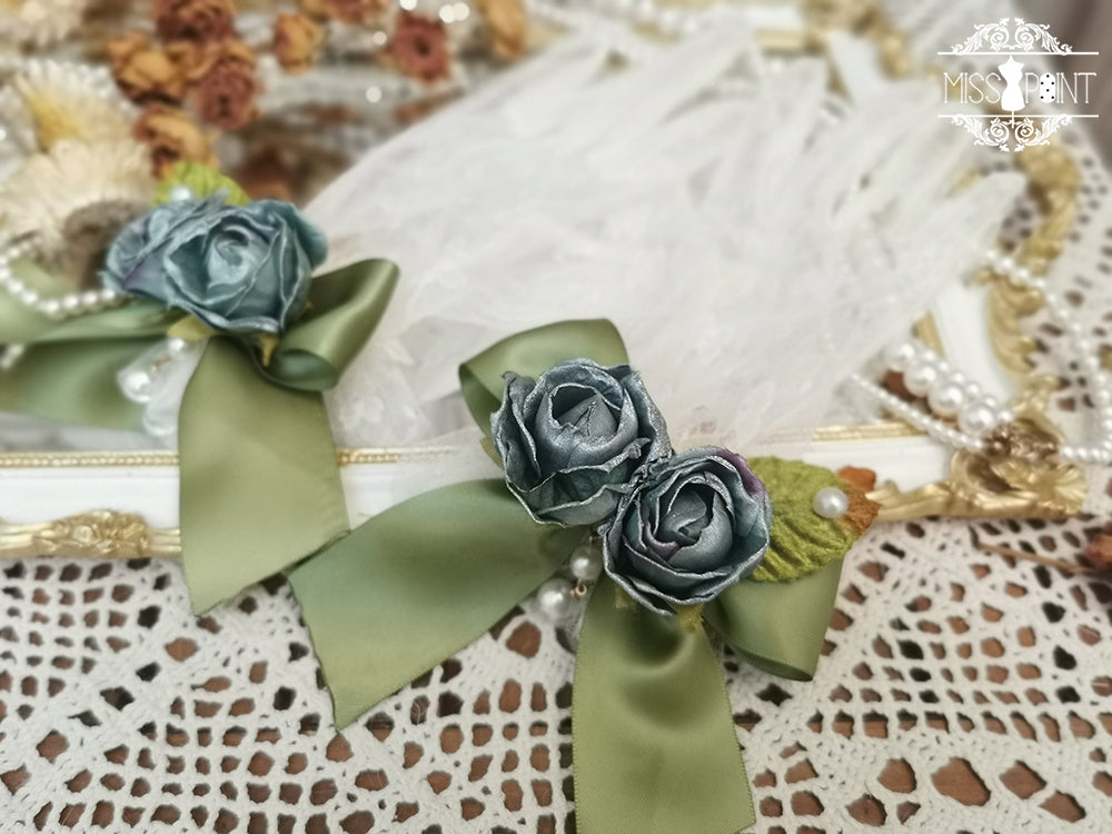 [Simultaneous purchase only] Flower flower corsage, ribbon brooch, lace gloves