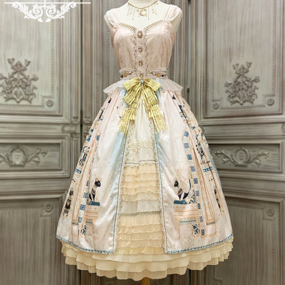 【予約販売】Twilight エジプト風ロリィタ 豪華ショール付きジャンパースカート