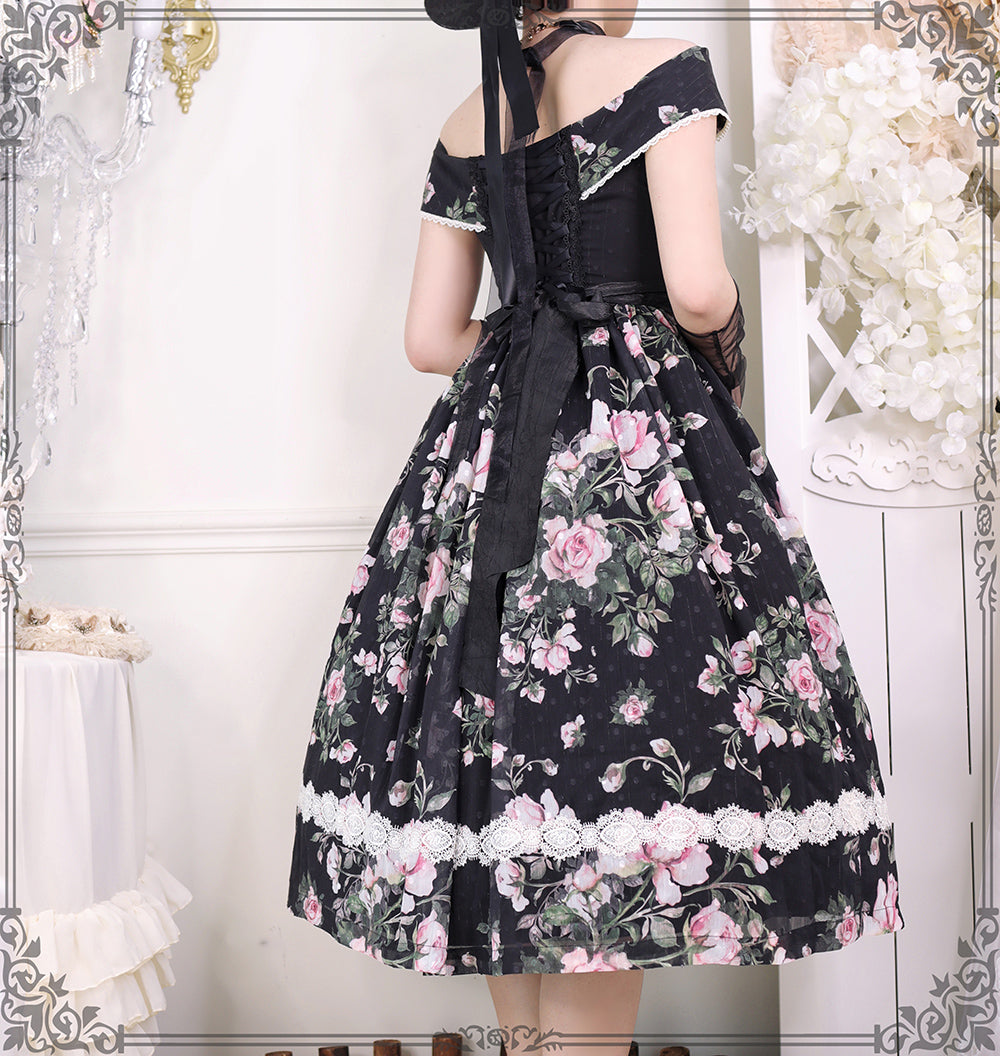 【予約販売】Rose Garden 2WAYデザインネック クラロリ ジャンパースカート