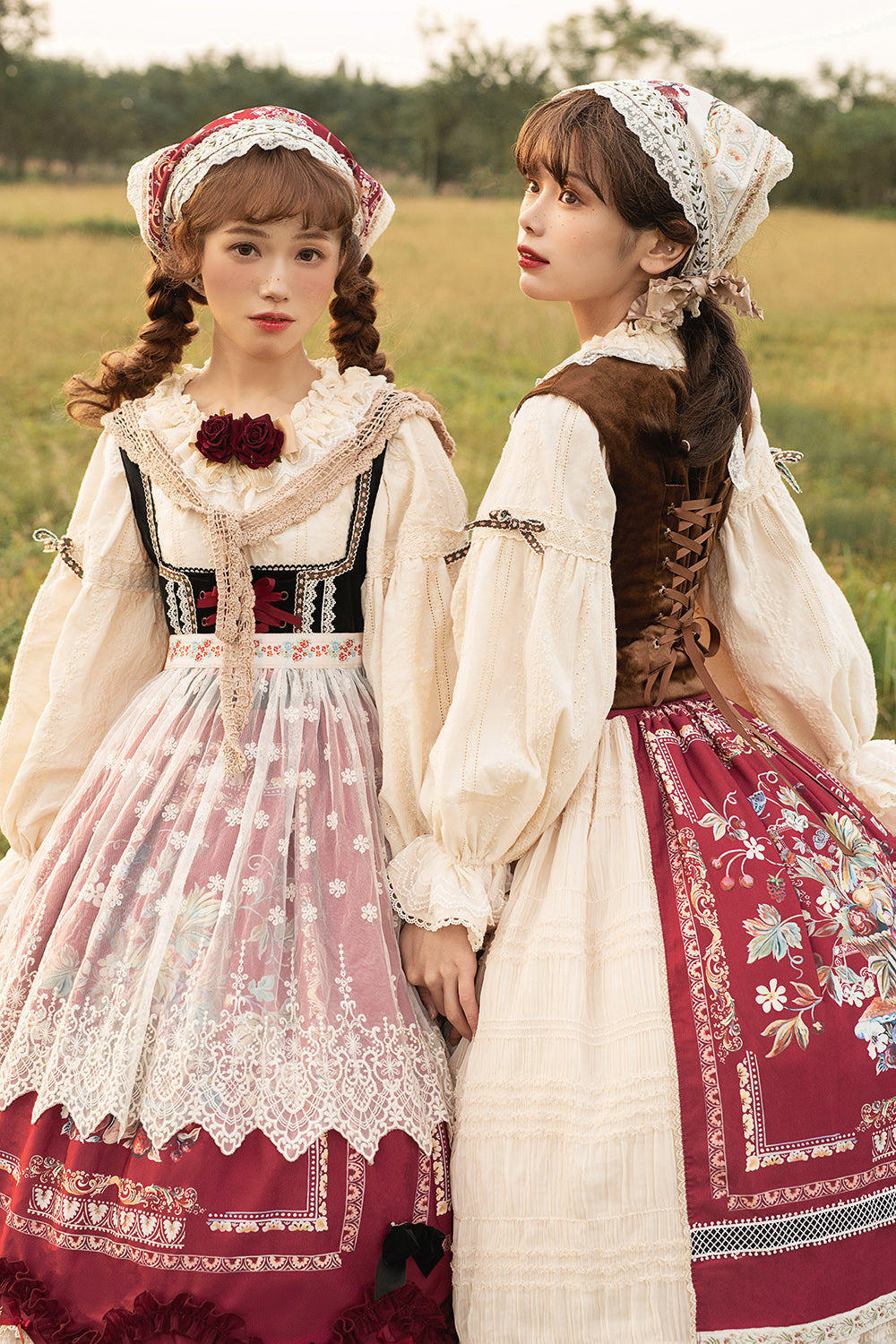 【予約販売】バイエルンの少女 カントリー風ボーンベスト