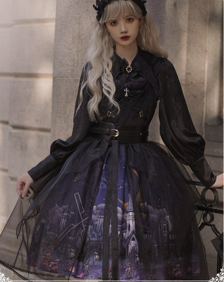 【予約販売】魔女の街 ゴスロリ ダークエレガントジャンパースカート