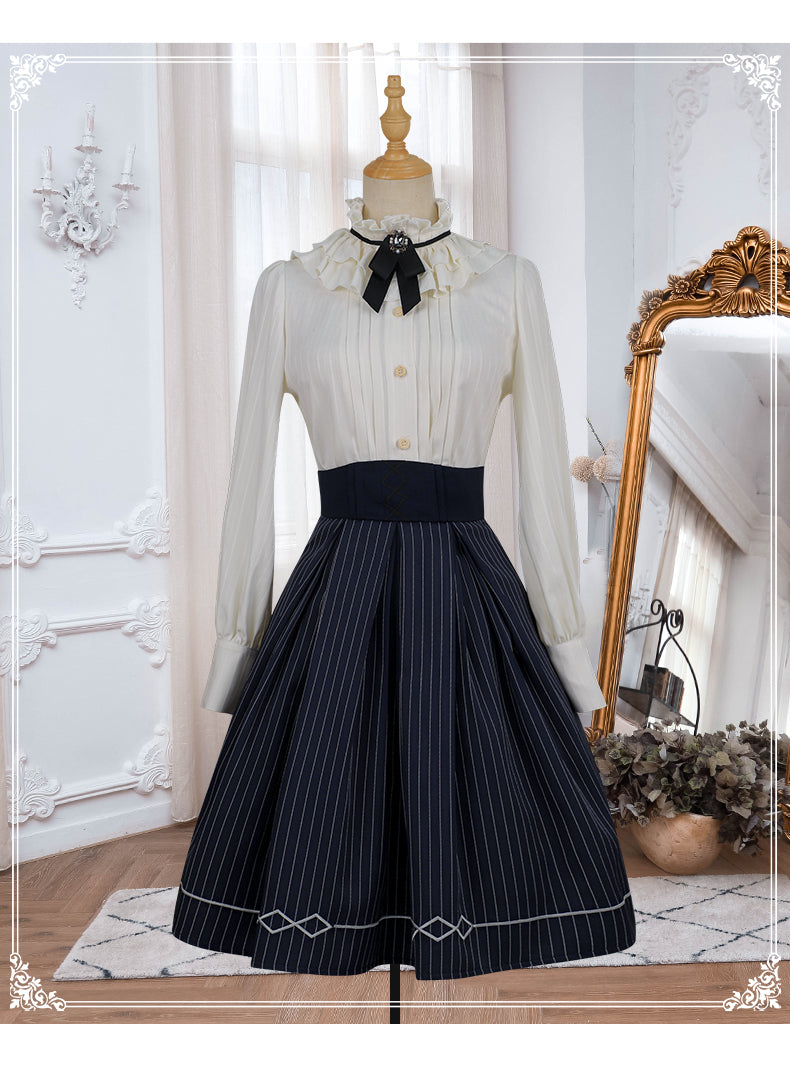【予約販売】櫻島学院 制服風ストライプセットアップ