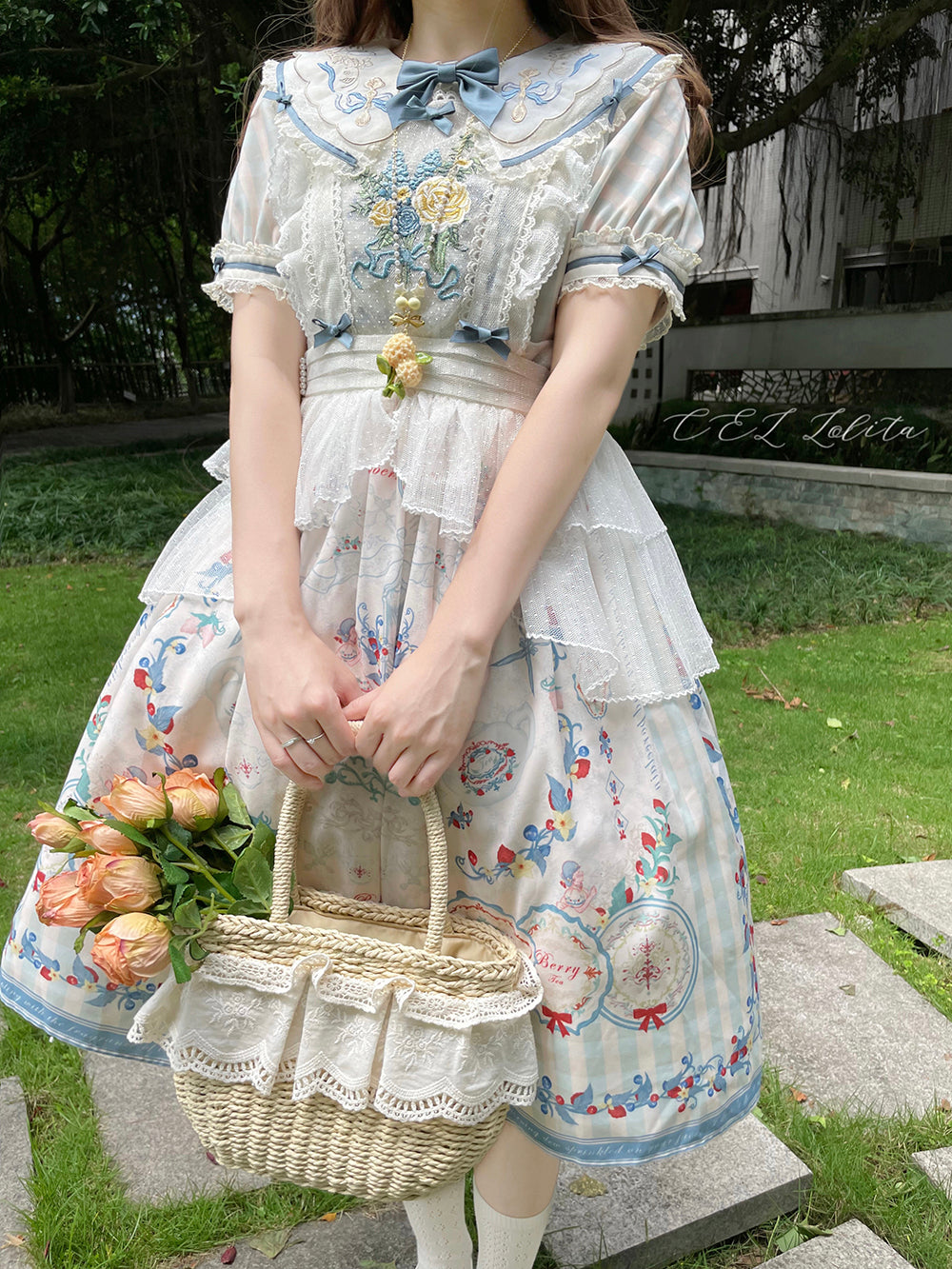 Porcelain Teaparty パステルカラーワンピース