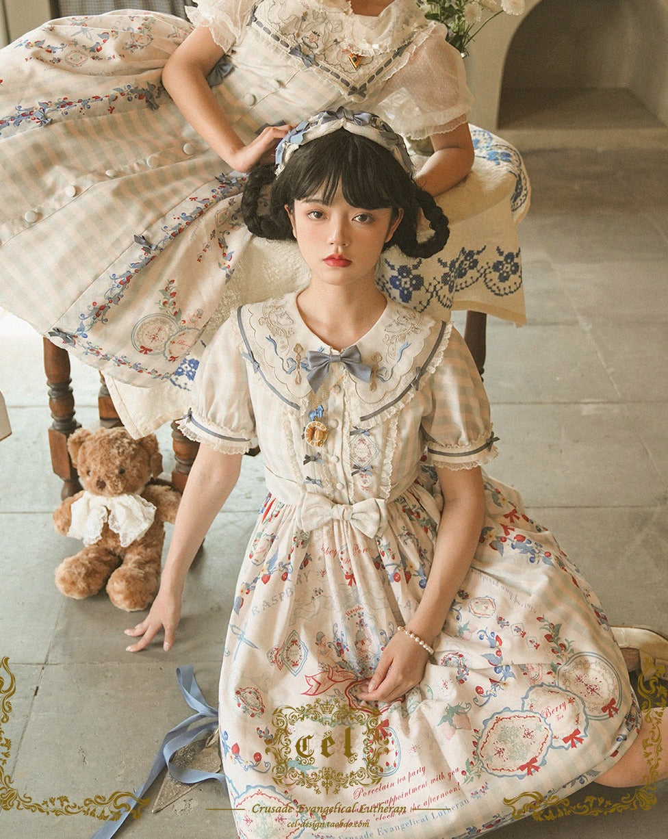 Porcelain Teaparty パステルカラーワンピース