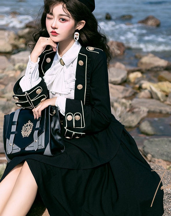 【予約販売】Tomorrow's Pledge 制服風ストラップスカートセットアップ