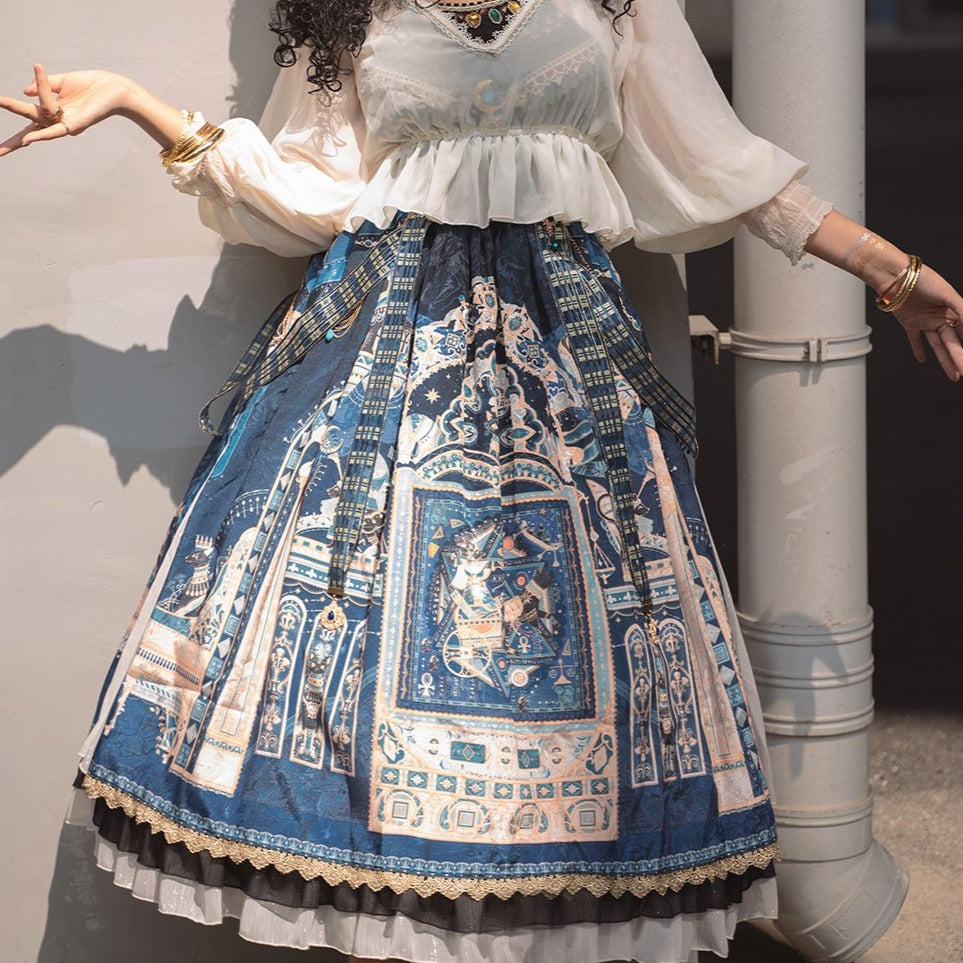 【予約販売】Twilight エジプト風ロリィタ サイドシフォンスカート
