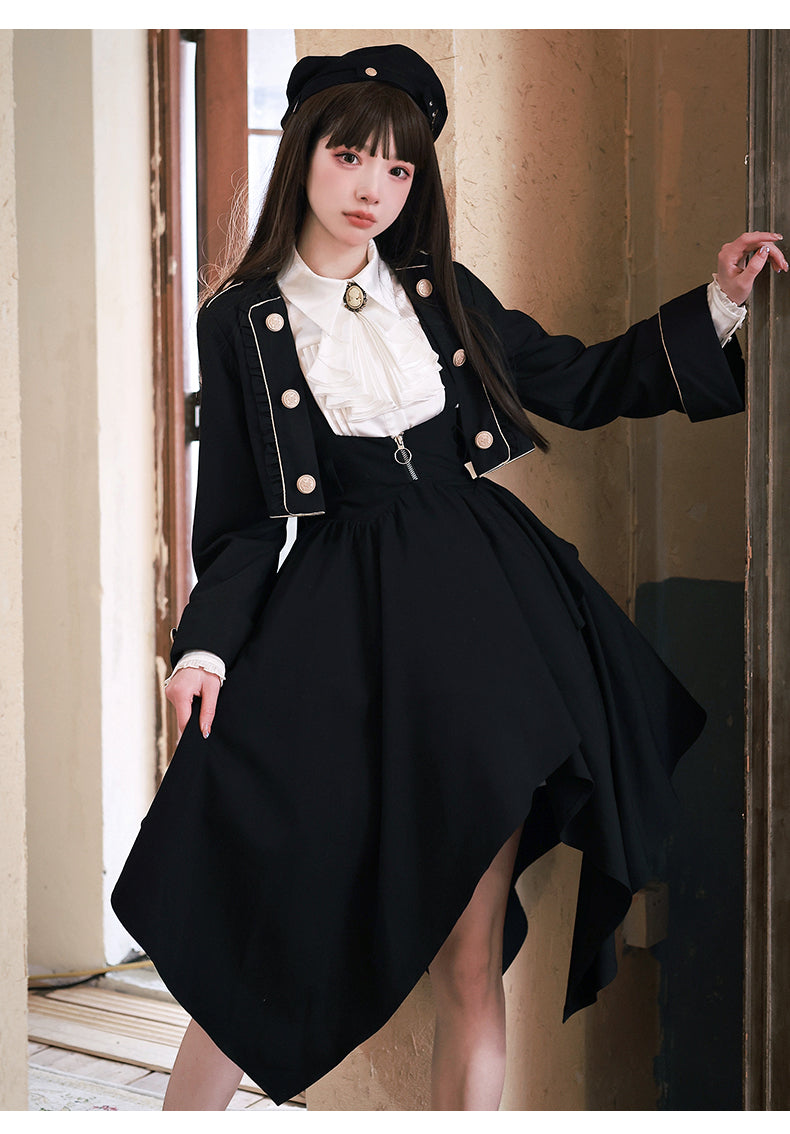 【予約販売】Tomorrow's Pledge 制服風ストラップスカートセットアップ