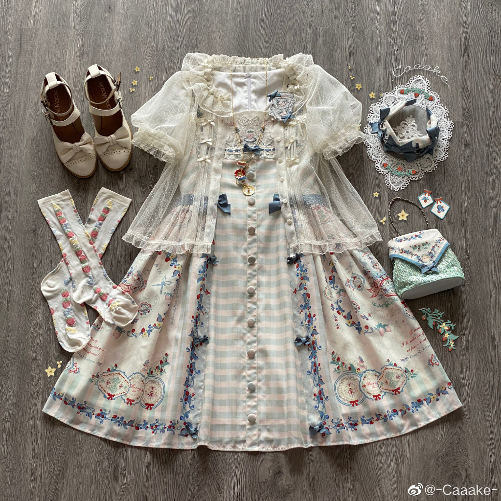 Porcelain Teaparty パステルカラージャンパースカート