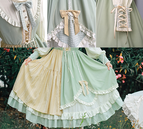 pastel color lolita chiffon dress