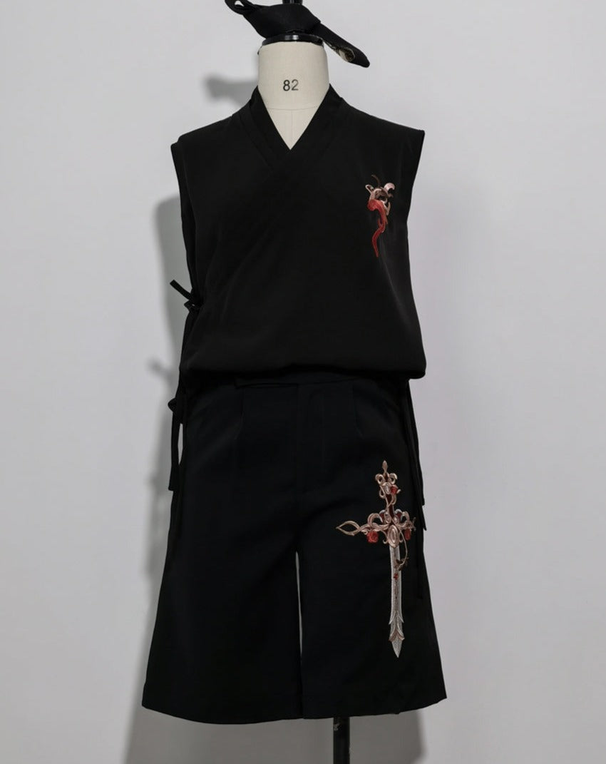 【予約販売】暗夜指令 皇子系 ノースリーブクロスブラウス
