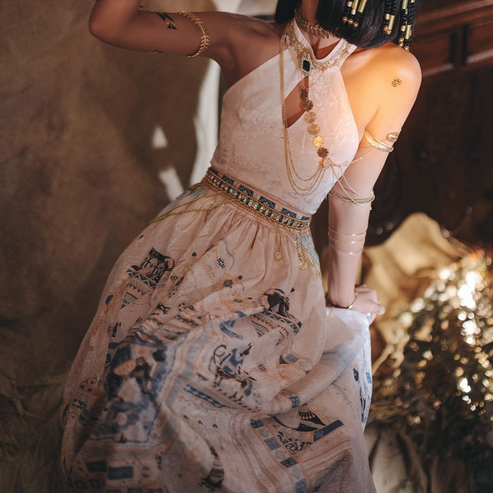 [IDOLFILE] Product｜Twilight Egyptian Lolita Halter Neck Jumper Skirt