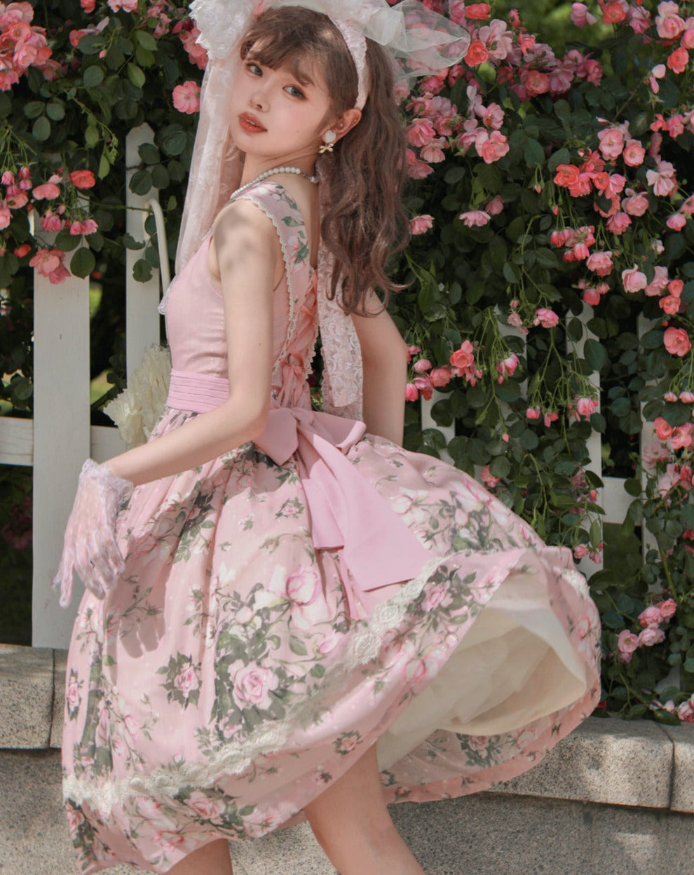 【予約販売】Rose Garden 2WAYデザインネック クラロリ ジャンパースカート