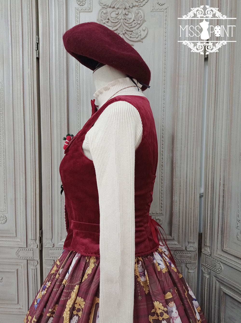 Velvet autumn classical vest