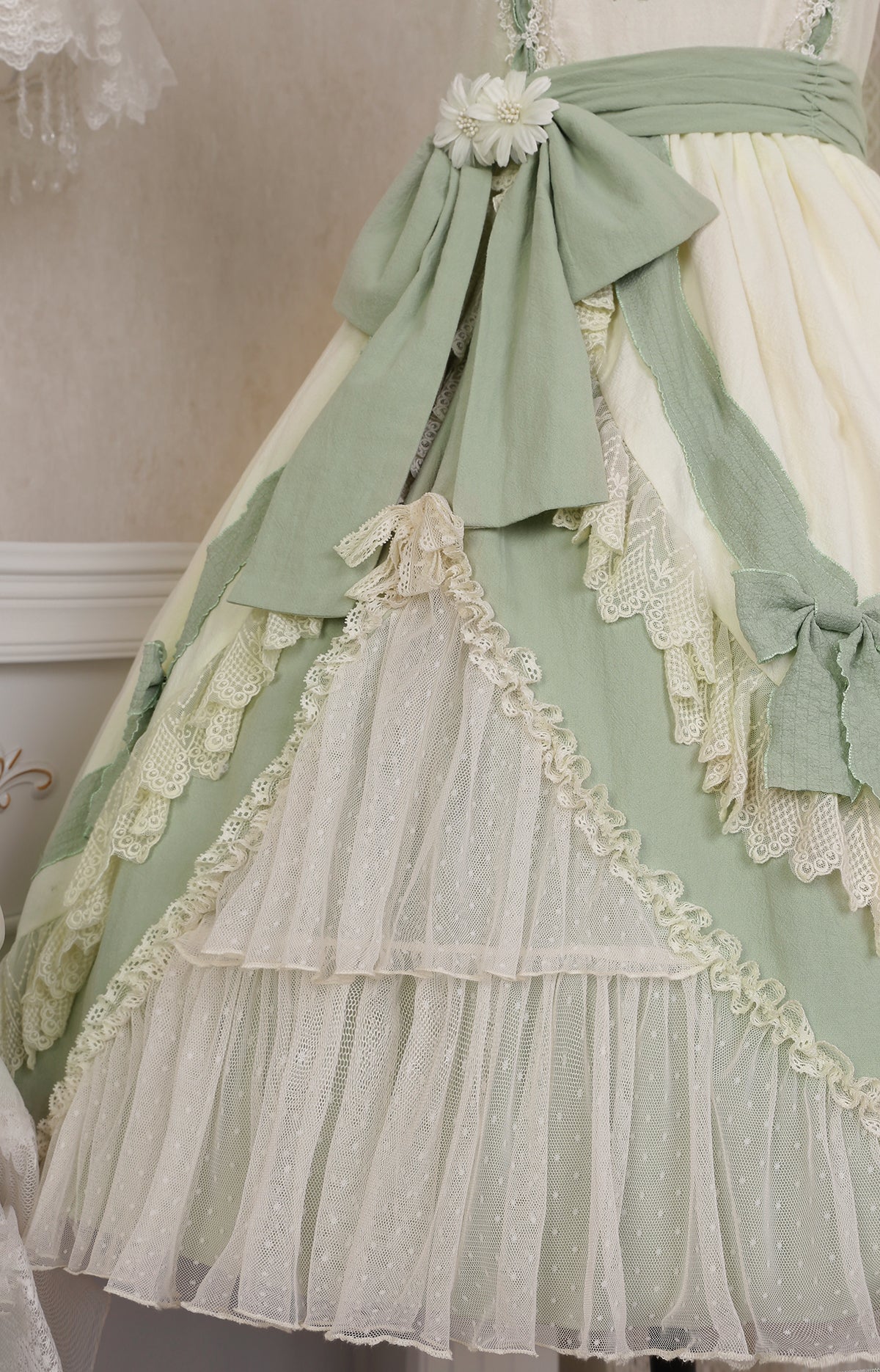 Mori Lolita Tulle Frill Jumper Skirt