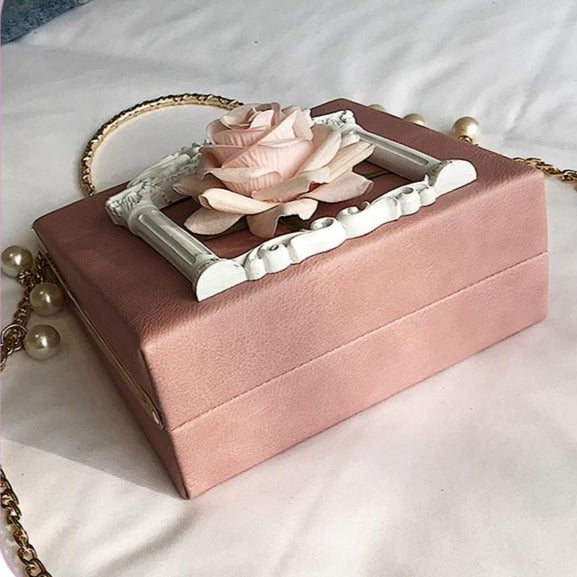 Antique rose chain mini bag