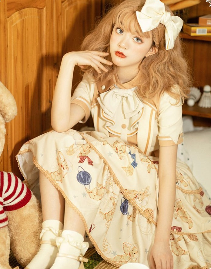 [Pre-order] Small Bunny College Style Lolita Dress