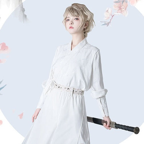 Prince style crane embroidery flower loli blouse
