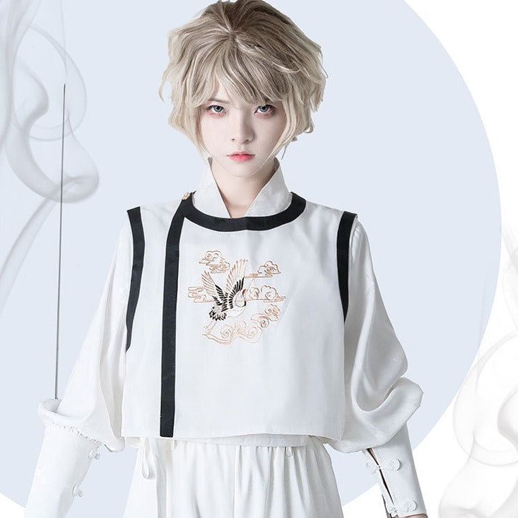 Prince Crane Embroidered Hana Lolita Vest