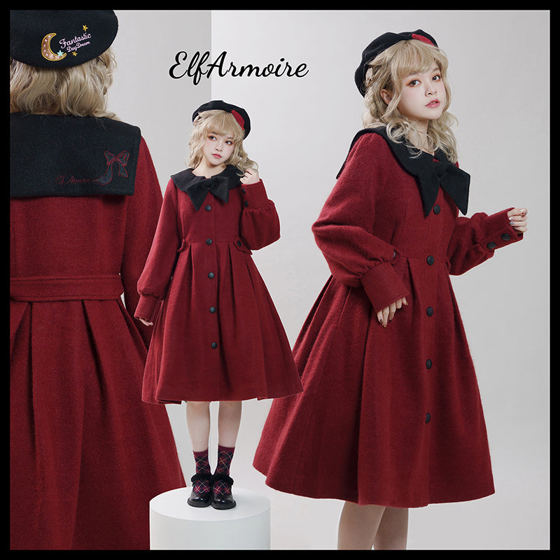 sailor collar girly coat