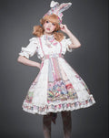 Alice in Wonderland sweet loli pink dress and headband