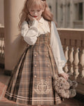 British college layered dress and cloak