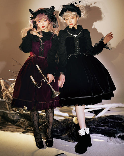 Irene velvet jumper skirt