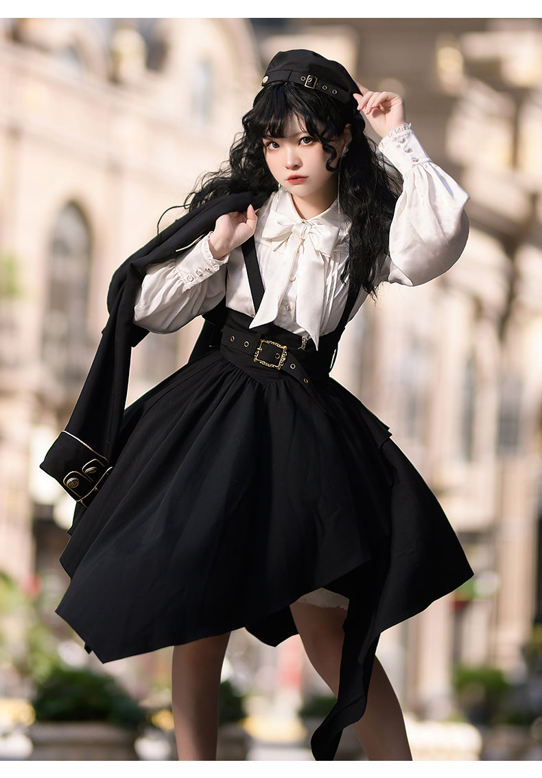 【予約販売】Tomorrow's Pledge 制服風ストラップスカートセットアップ