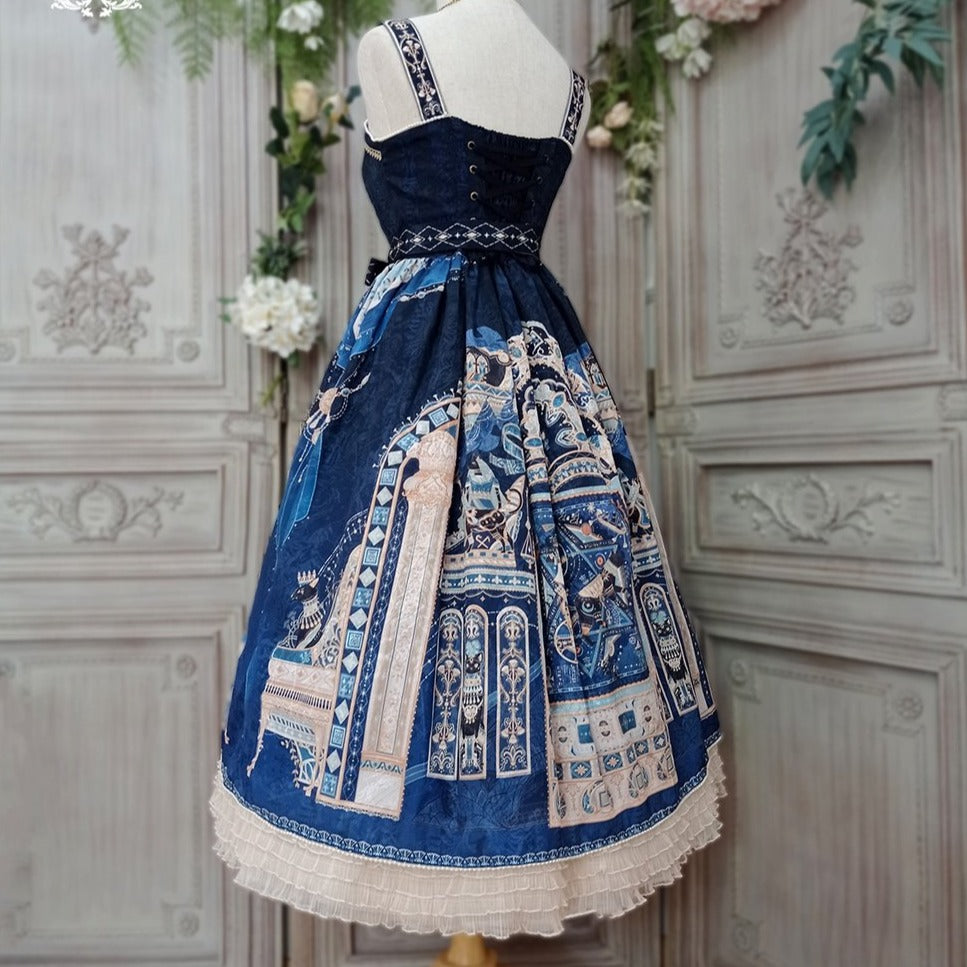 【予約販売】Twilight エジプト風ロリィタショルダーストラップジャンパースカート