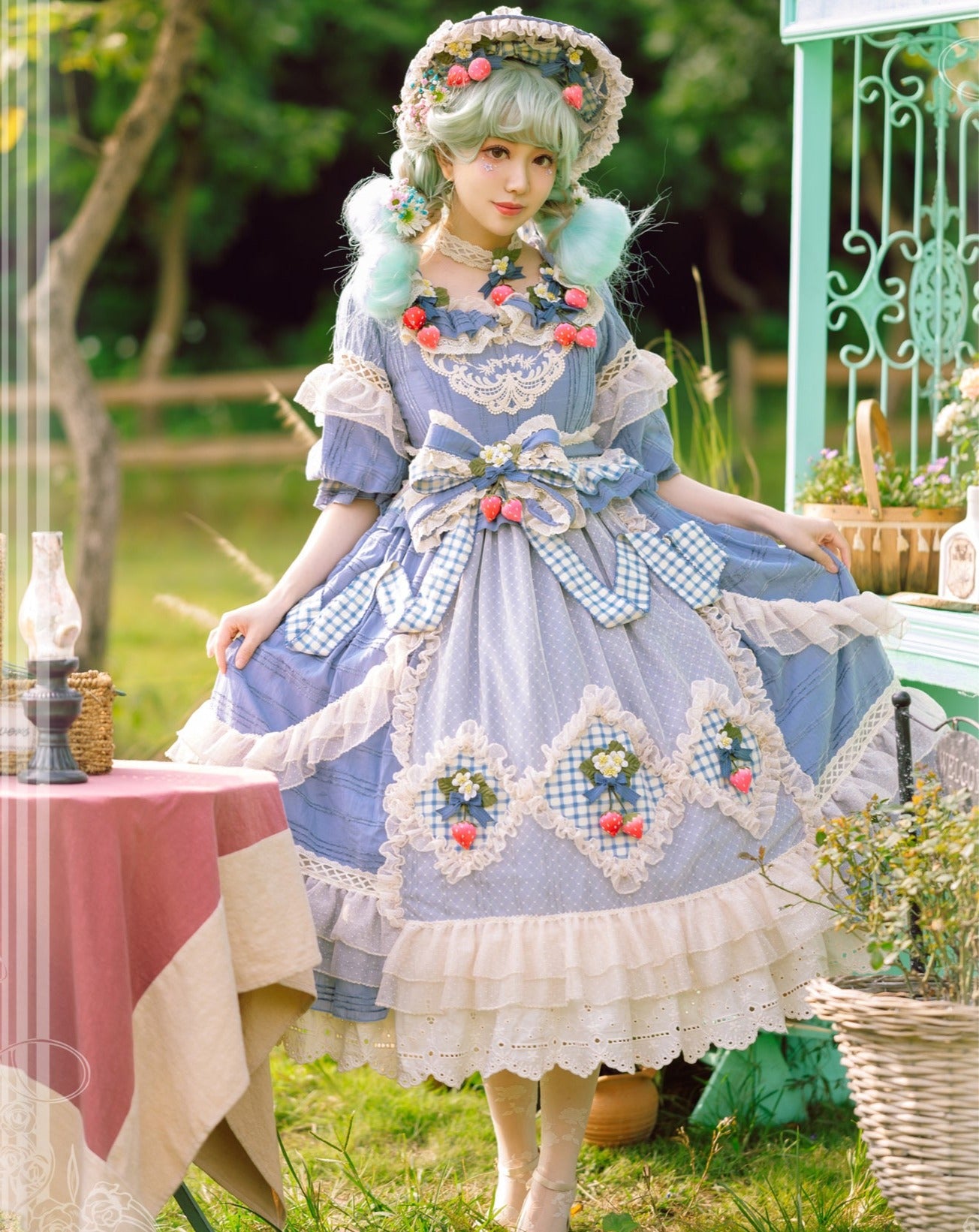 苺の薫り ガーデンプリンセスドレス 全6色 – ロリータファッション通販 
