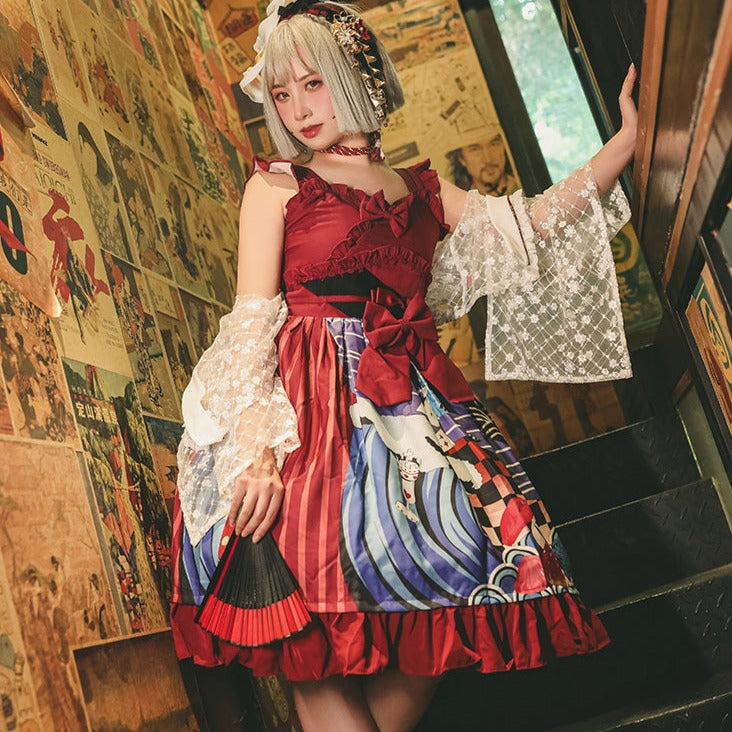 Japanese-style Alice glossy jumper skirt