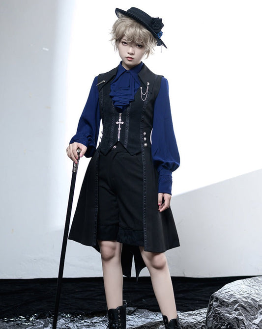 [Pre-order] Prince Lolita medieval style black shorts