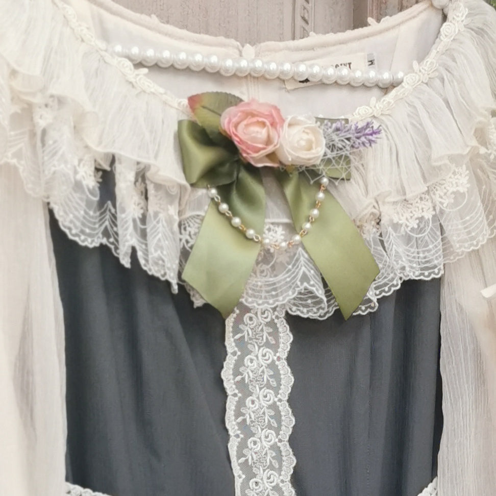 【同時購入のみ】華瓶の花 コサージュ・リボンブローチ・レースグローブ