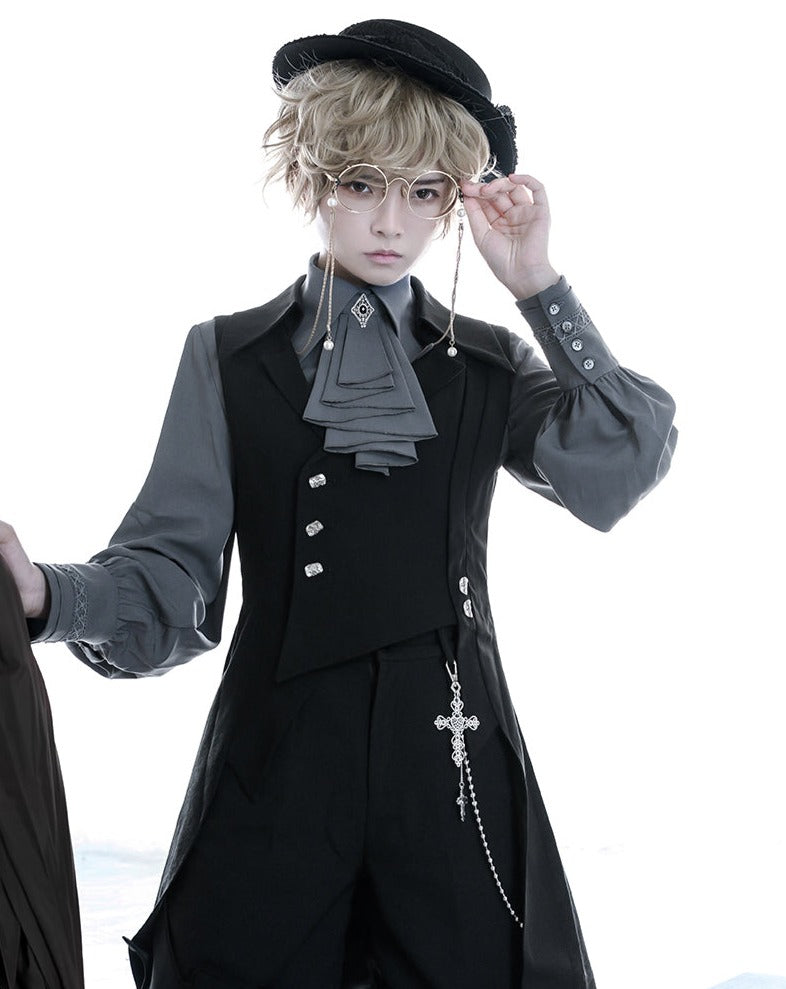 【予約販売】皇子系ロリィタ 中世風フリルタイブラウス