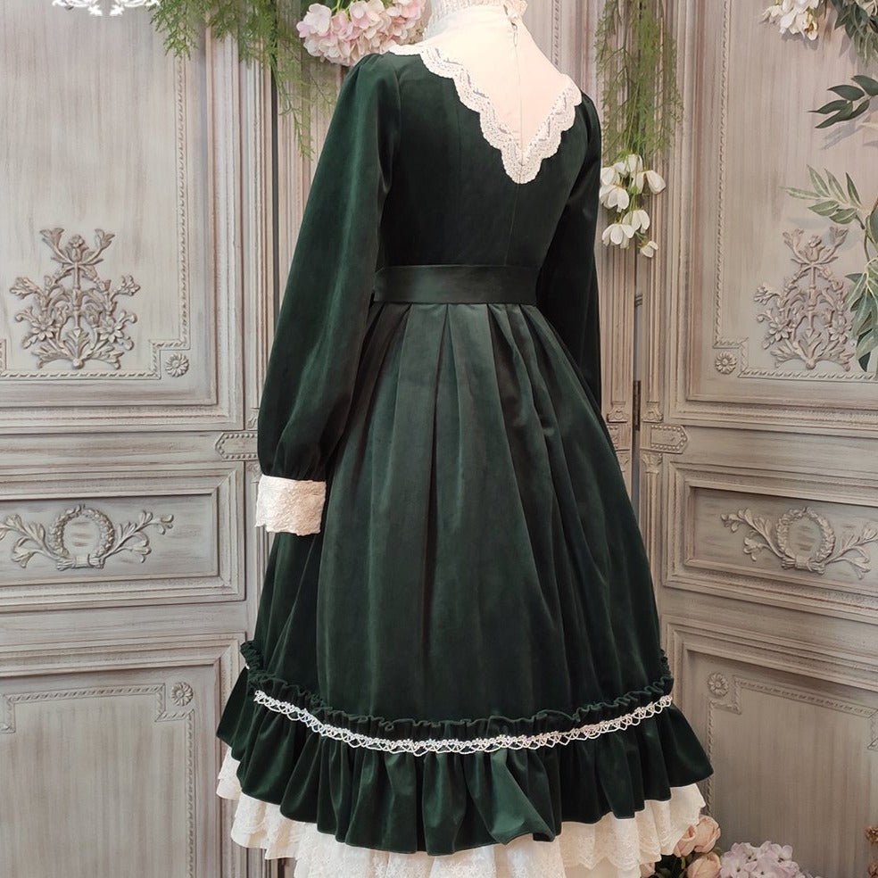 【予約販売】英国クラシカルロリィタ ベルベットワンピース